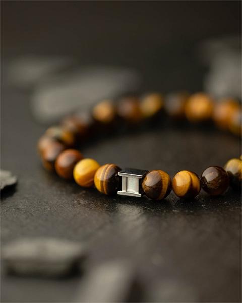 Armband mit 8 mm Tigerstein - Gem Tiger Eye